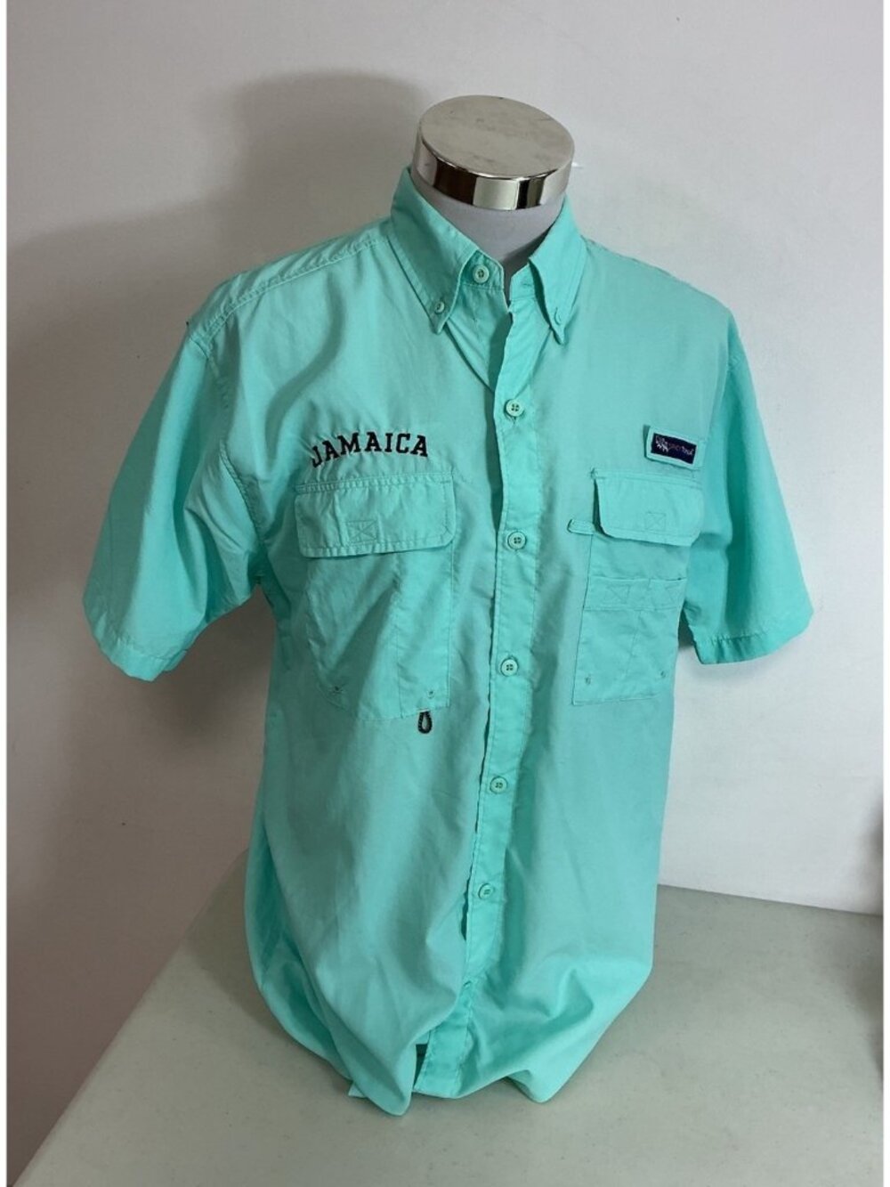 Spicy Tuna Jamaica Surf Shirt Button Up Vented Mens Large